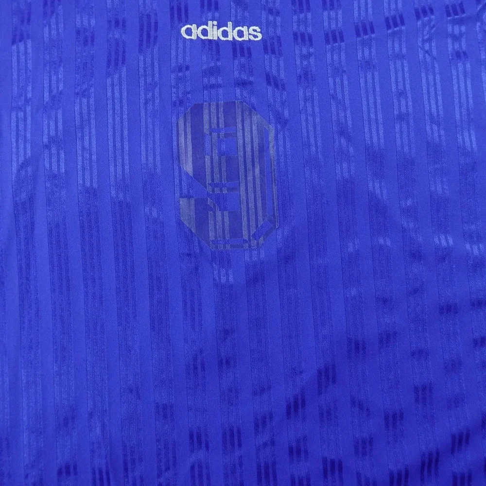 VTG‎ Adidas Shirt Mens XL Blue Striped 9 Soccer Futbol Football Jersey USA 90s